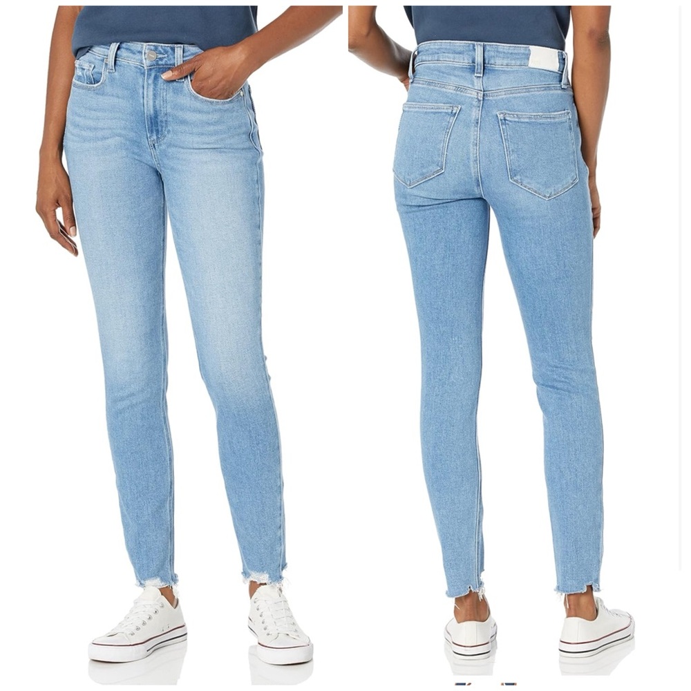 NWT Paige Bombshell Skinny Ankle High Rise Gusto Hem Jeans 30